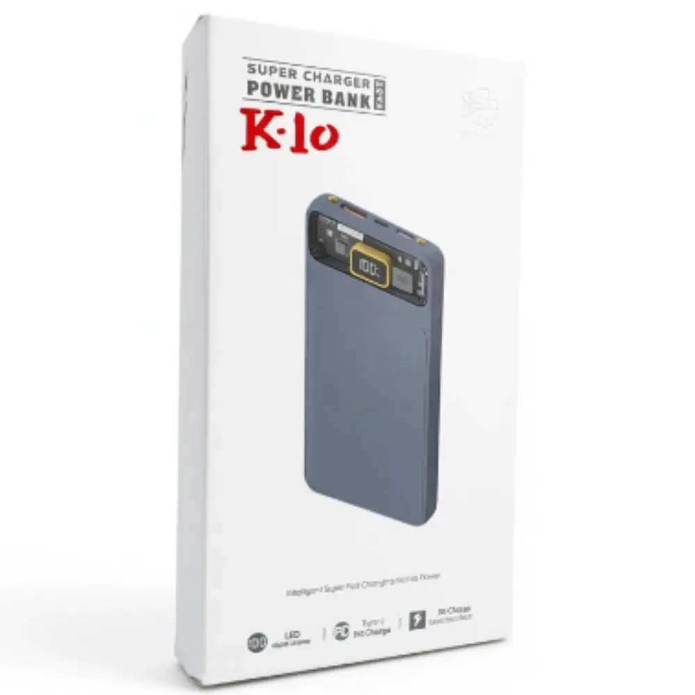 K10 Super Charger 10000mAh Power Bank 100W Fast Charging with USB C