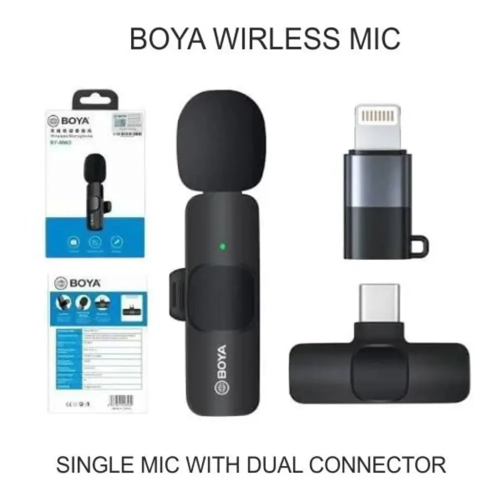 Boya BY-MW3 Wireless Microphone For iPhone and Android Type-C User