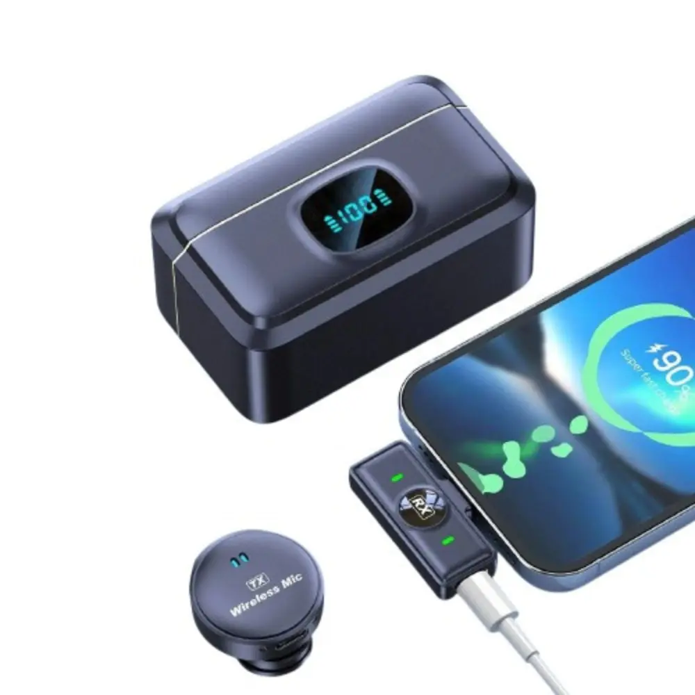 Q8 Magnetic Wireless Microphone - Portable Wireless Mic for Smartphones and PCs