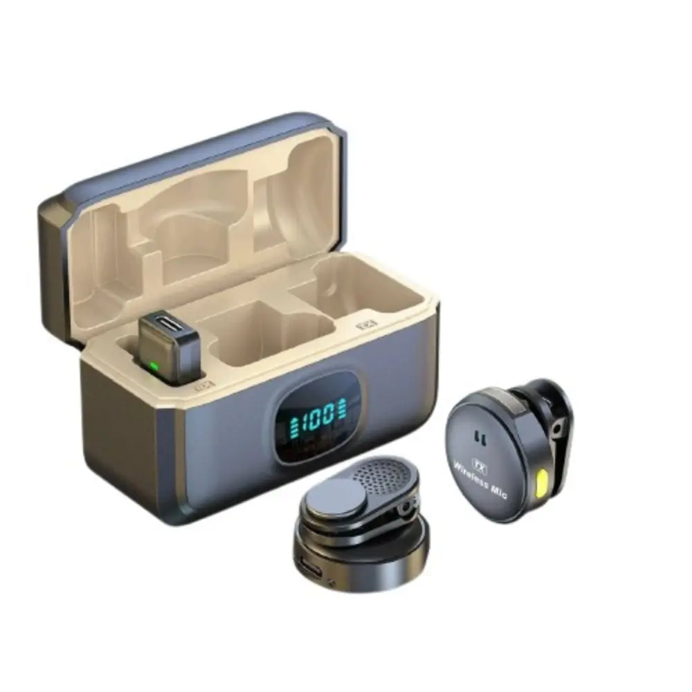 Q8 Magnetic Wireless Microphone - Portable Wireless Mic for Smartphones and PCs