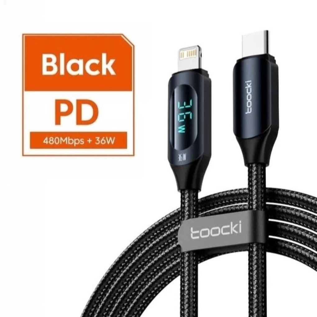 Toocki 100W Type C to Type C Cable PD Fast Charging Display Cable